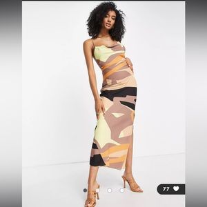 ASOS cami maxi dress with lace up back